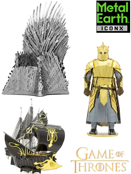 Metal Earth ICONX Game of Thrones Set of 3 Metal Model Kits